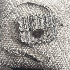 Jimmy Choo Monochrome Snake Pattern Crossbody Bag
